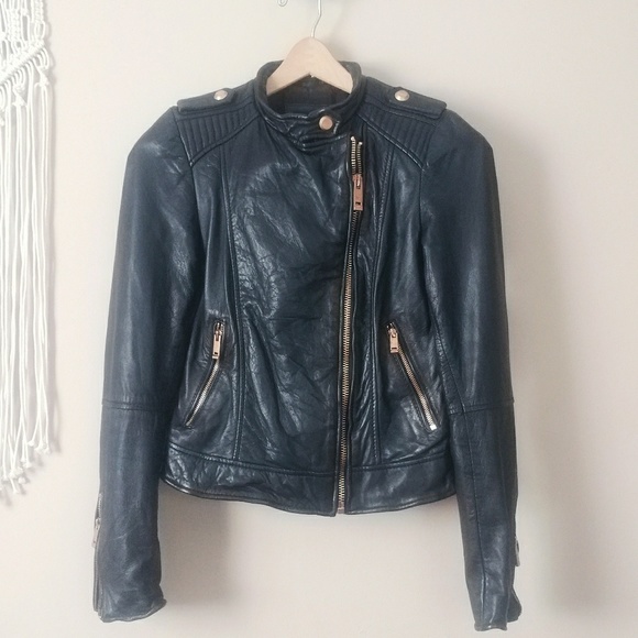 gold leather jacket zara